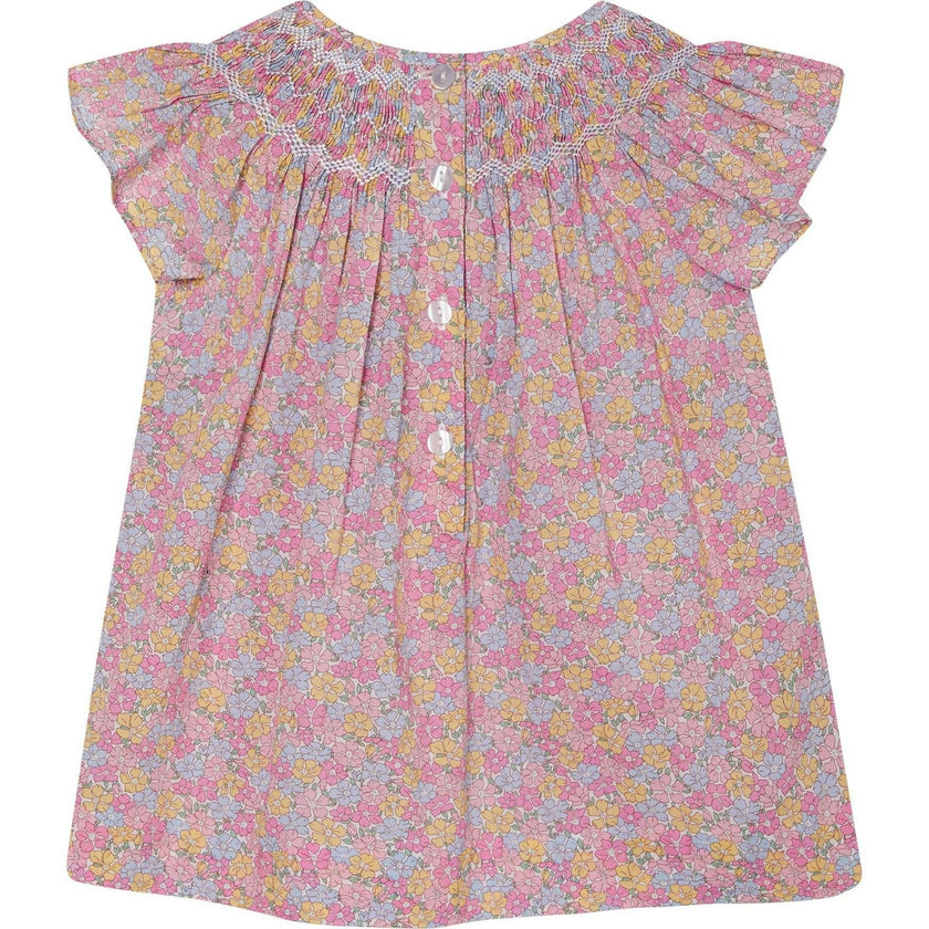 Made With Liberty Fabric Smocked Girls Blouse Isabella