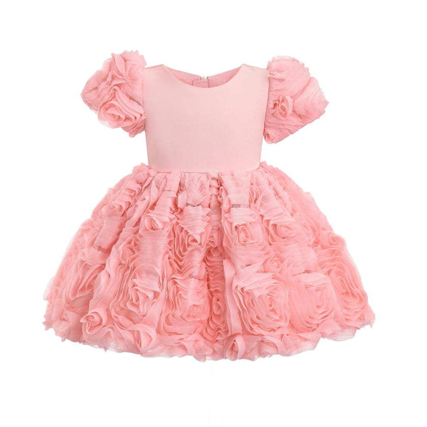 Pink Bow Rosette Dress