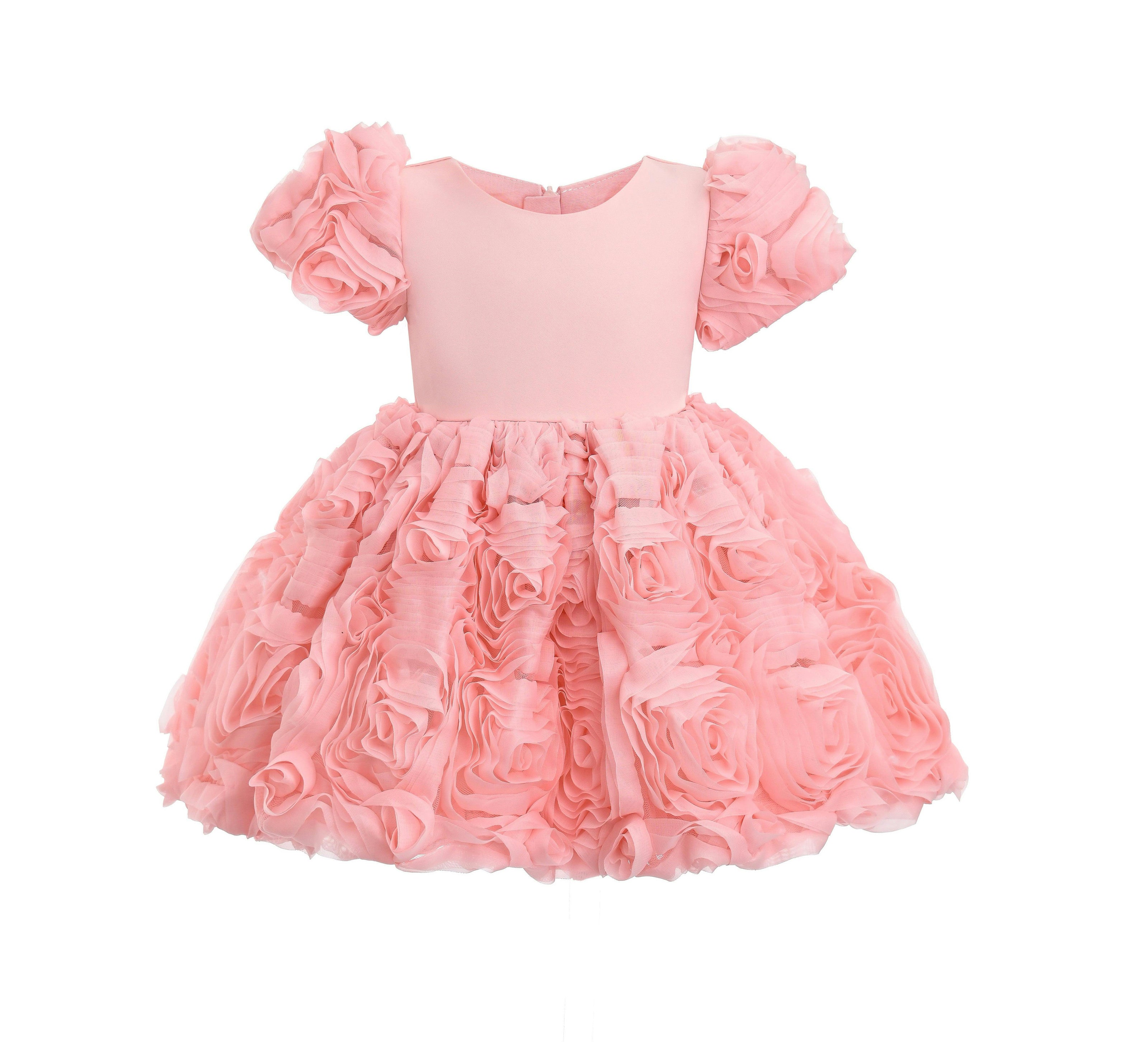 Pink Bow Rosette Dress