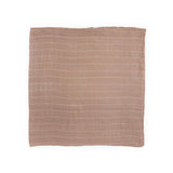 Cotton Muslin Swaddle Blanket - Mauve Stripe