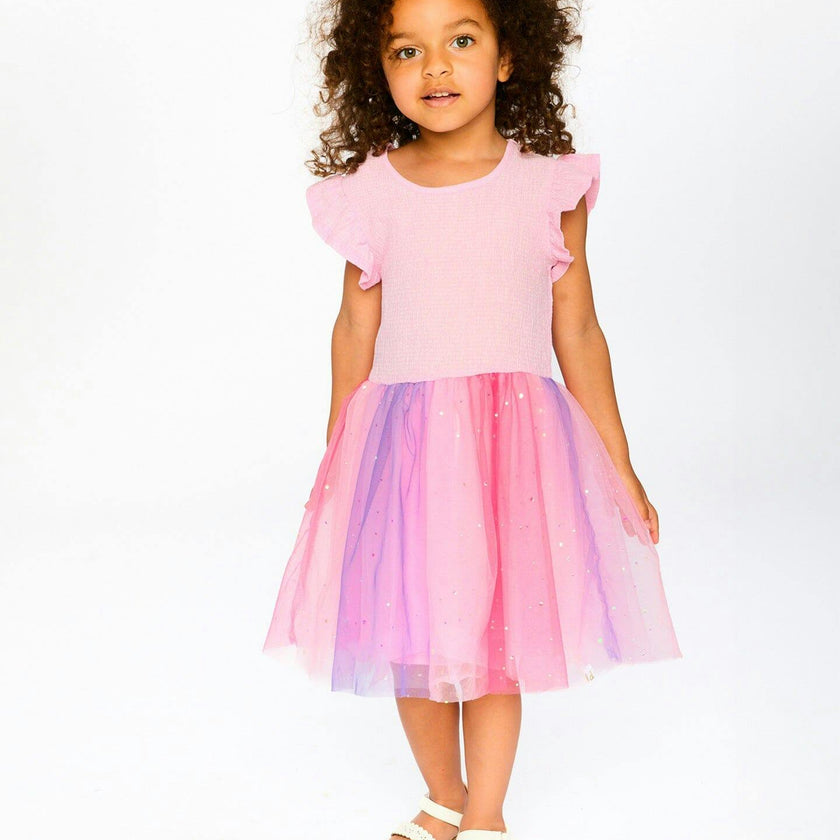 Bi-Material Mesh Dress