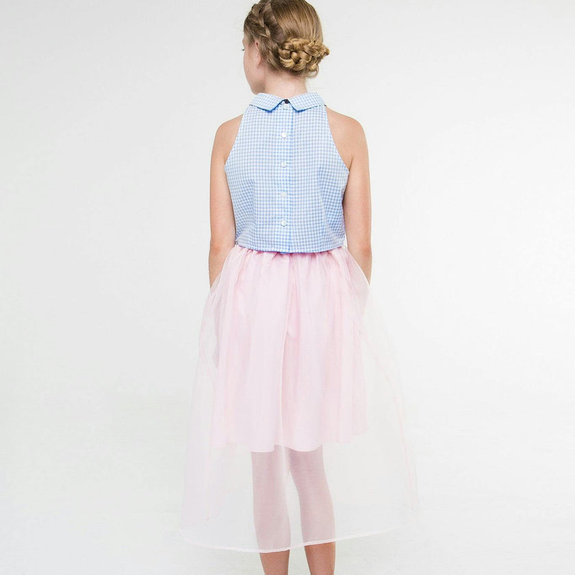 Louise (carnation pink gingham and skirt)