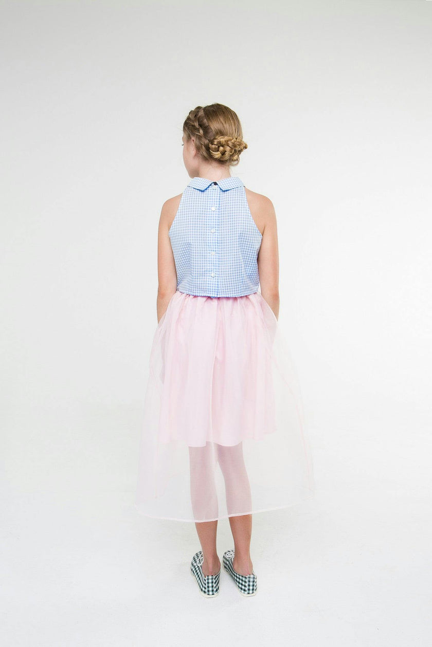 Louise (carnation pink gingham and skirt)