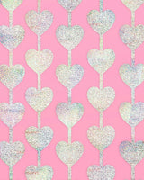 Shimmer Heart Curtain - iridescent foil curtain