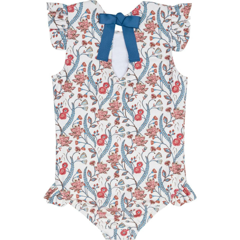 girls mercado bloom ruffle cap sleeve one piece