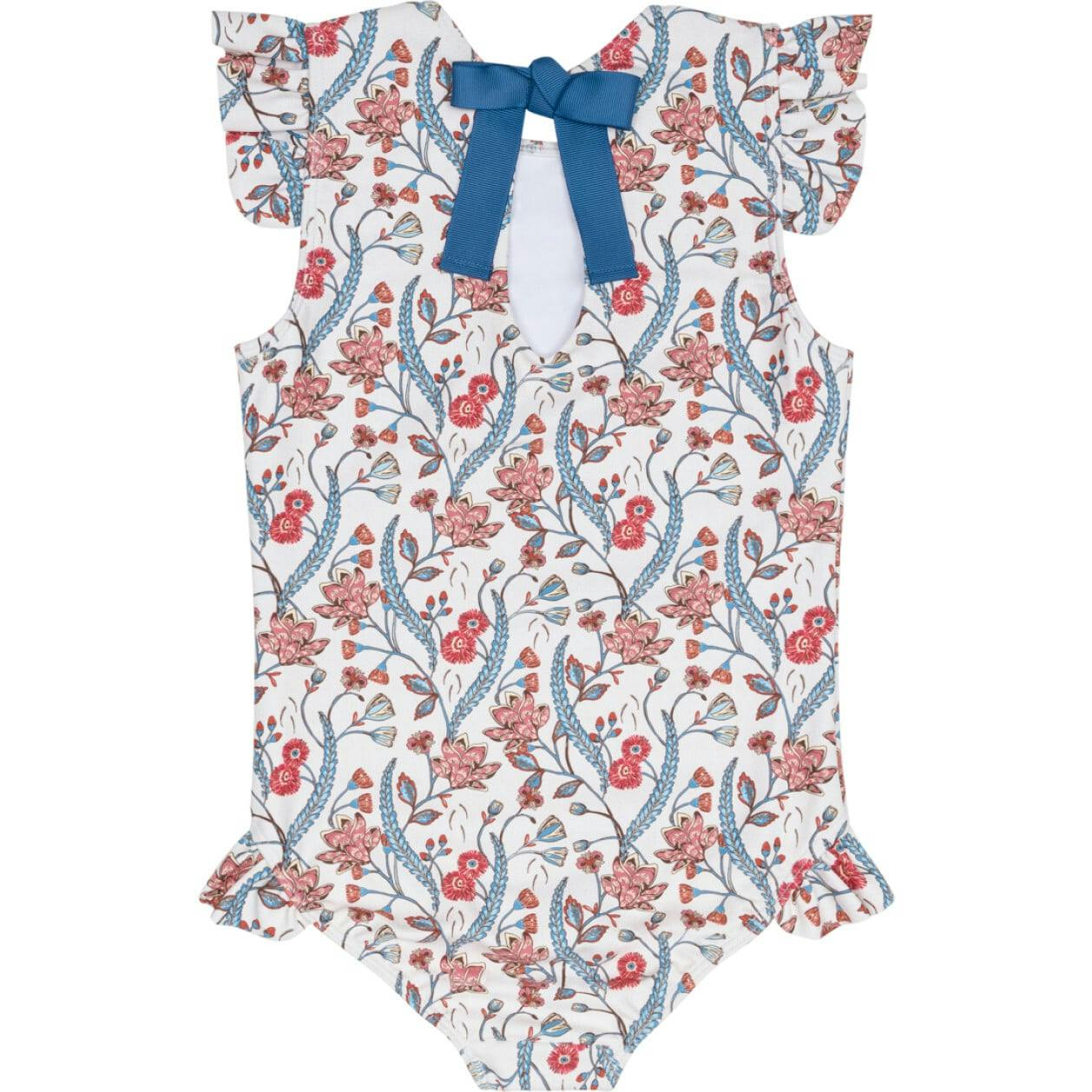 girls mercado bloom ruffle cap sleeve one piece