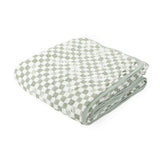 Original Organic Cotton Muslin Quilt - Green Checker