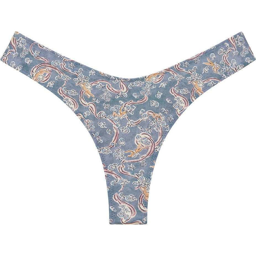 Women's Lulu Floral Print Zig-Zag Stitch Bikini Bottom
