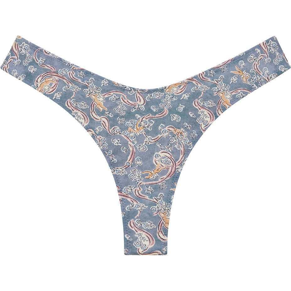 Women's Lulu Floral Print Zig-Zag Stitch Bikini Bottom
