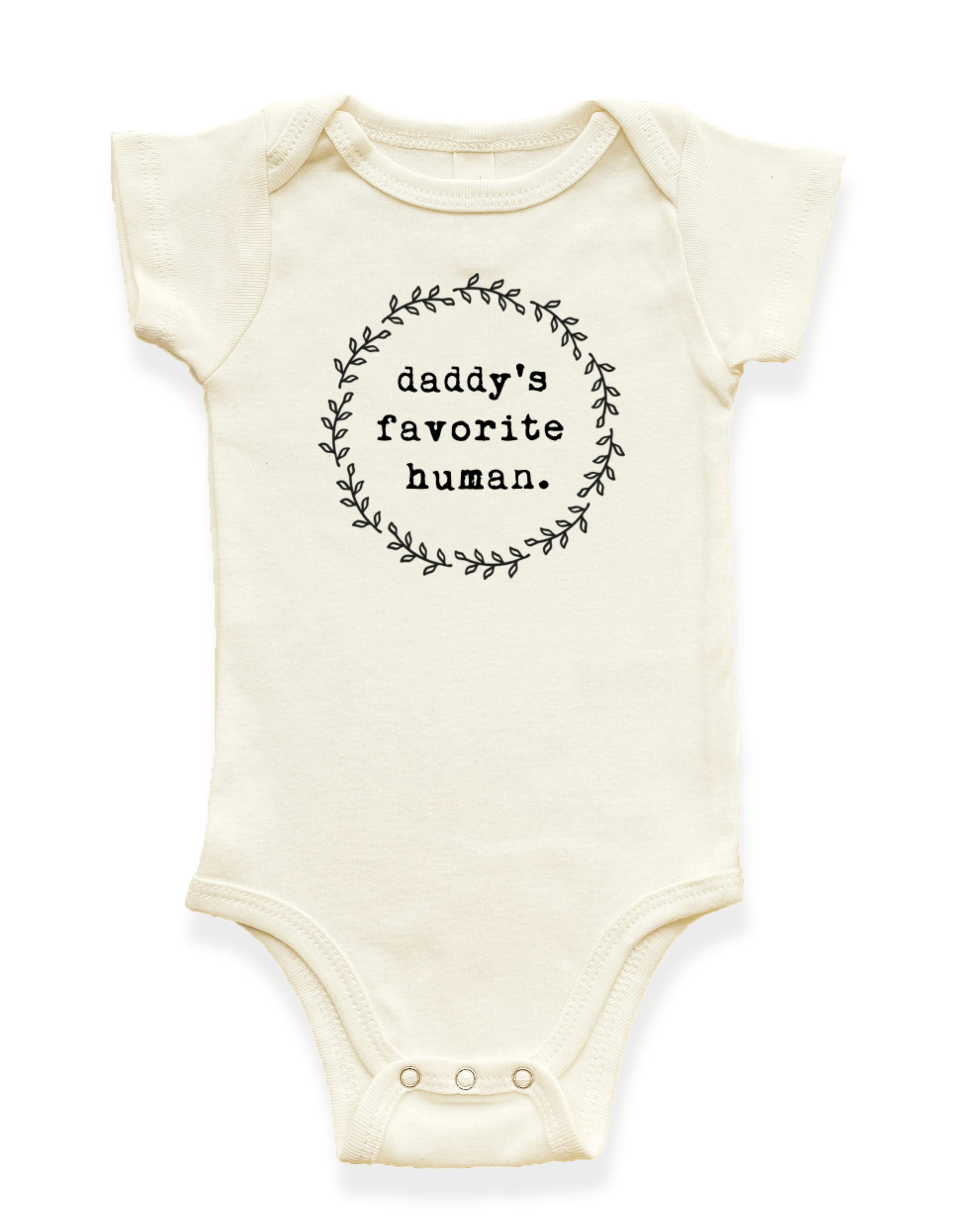 Daddy's Favorite Human Organic Baby Bodysuit