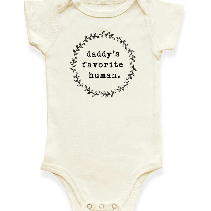 Daddy's Favorite Human Organic Baby Bodysuit