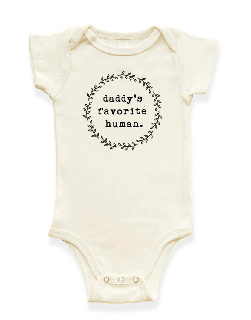 Daddy's Favorite Human Organic Baby Bodysuit