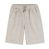 Ivory Textured Shorts