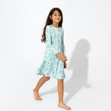PAW Patrol: Valentine's Blue Bamboo Girls' Long Sleeve Dress