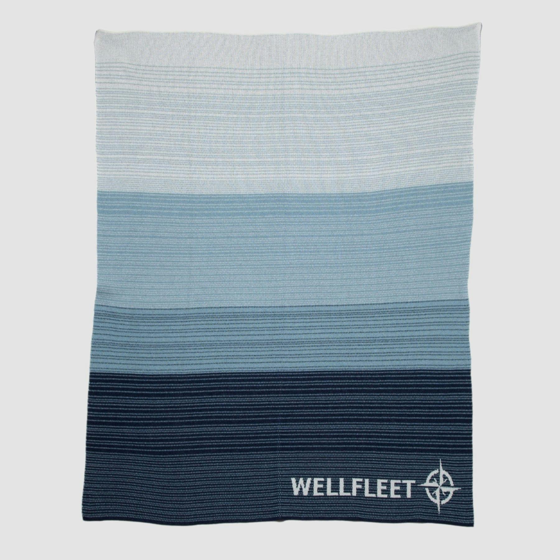 Custom Personalized Stripes Sustainable Knit Throw Blanket - Digital Ombre