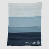Custom Personalized Stripes Sustainable Knit Throw Blanket - Digital Ombre