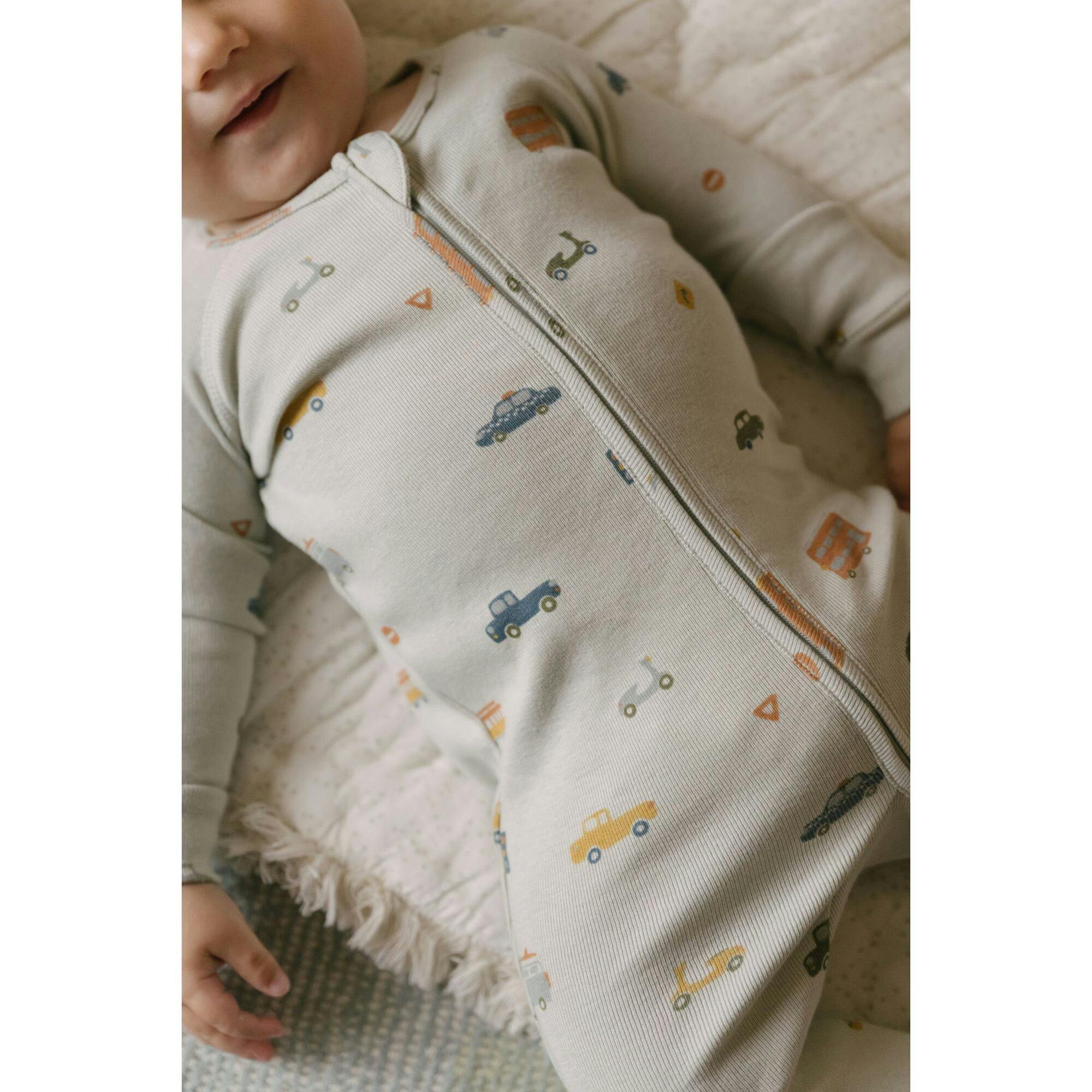 Ribbed Sleeper, White