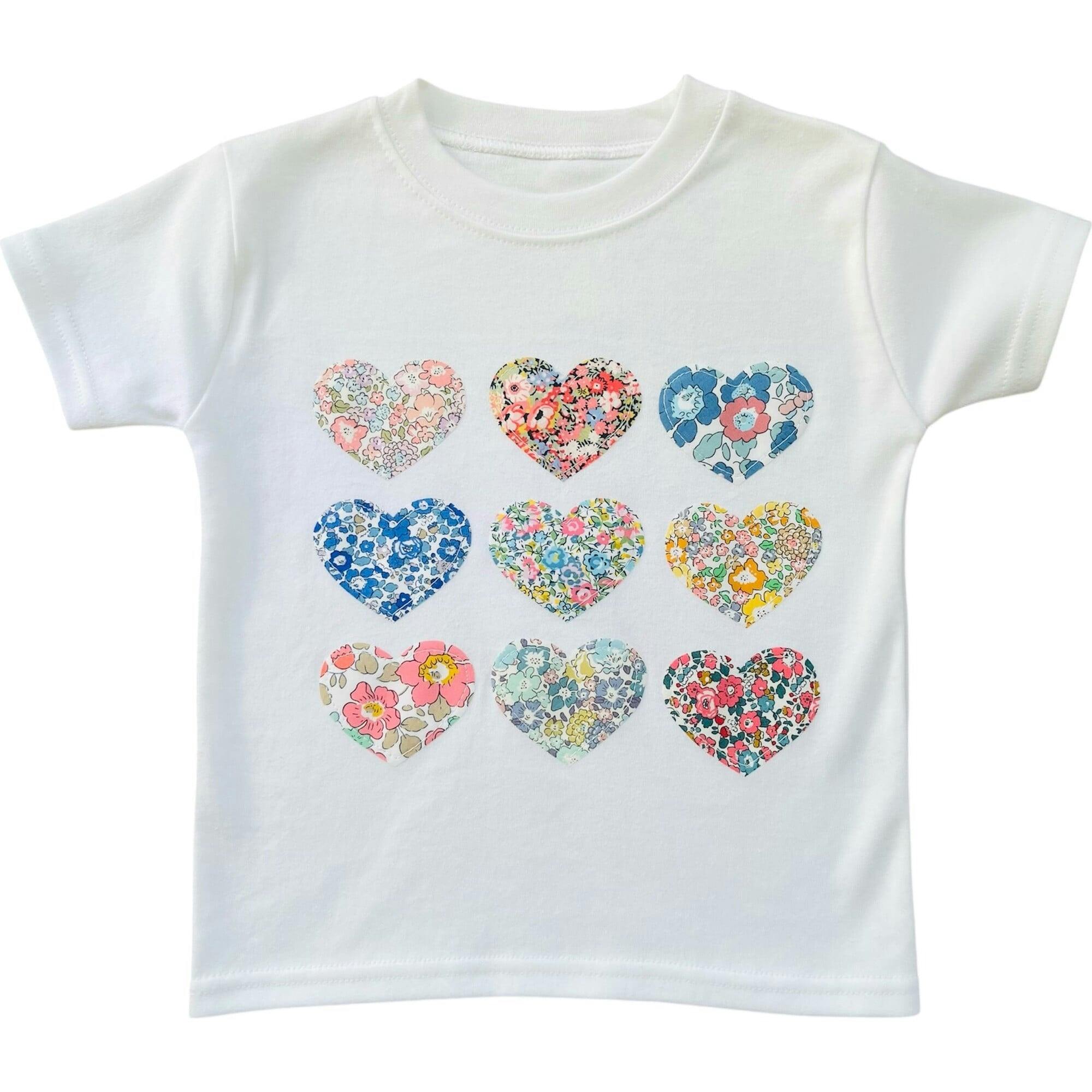 Liberty of London Children's Hearts T-Shirt, Pink