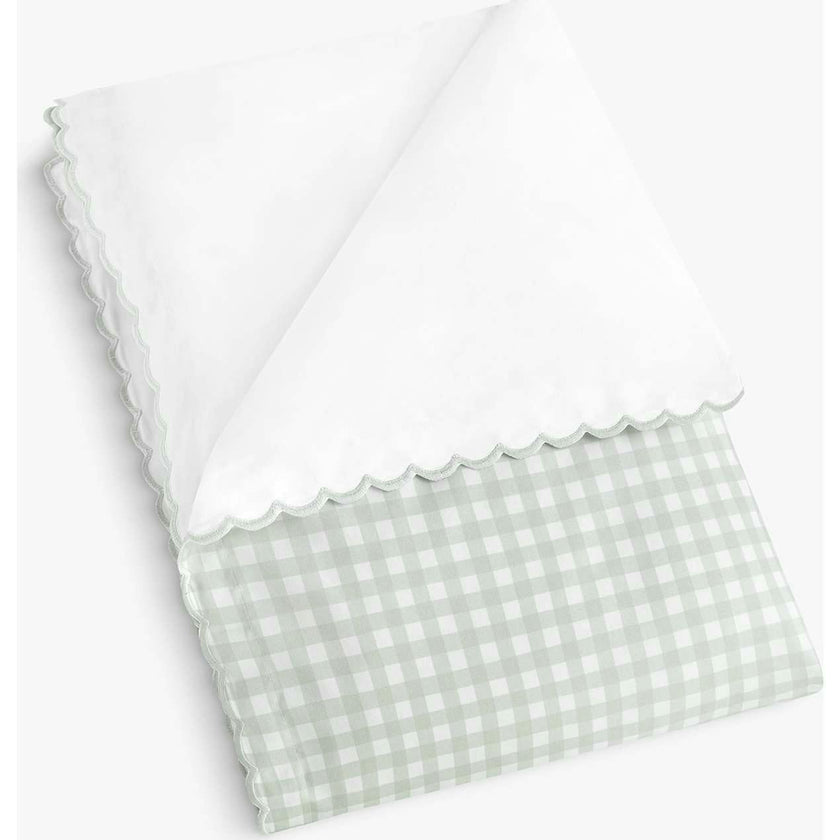 Picnic Gingham Baby Duvet Set - Green