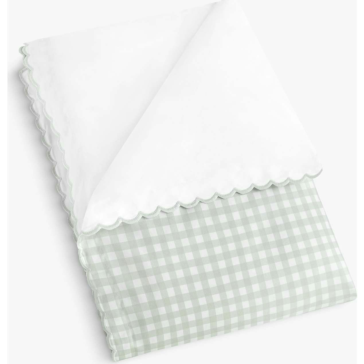 Picnic Gingham Baby Duvet Set - Green
