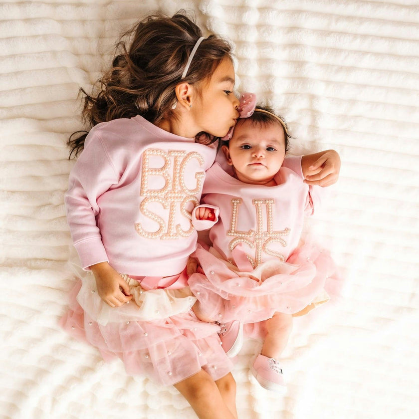 Big Sis Pearl Patch Sweatshirt - Ballet