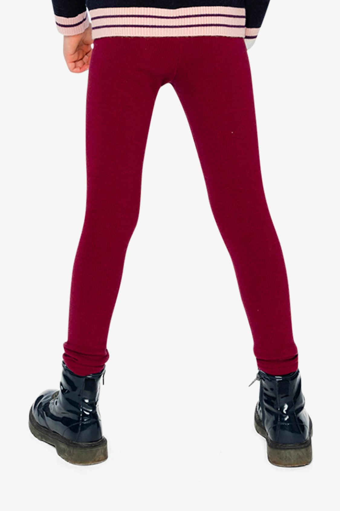 Rib Leggings Reddish-Brown
