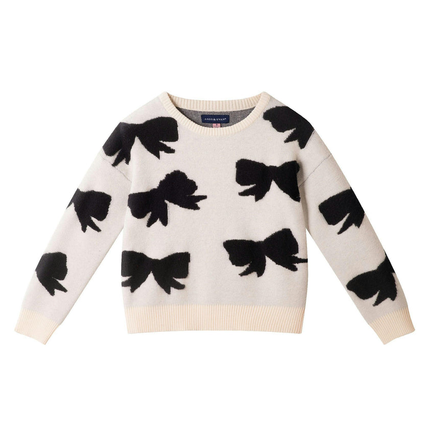 Kids Sweater & Legging Set | Cream Bow