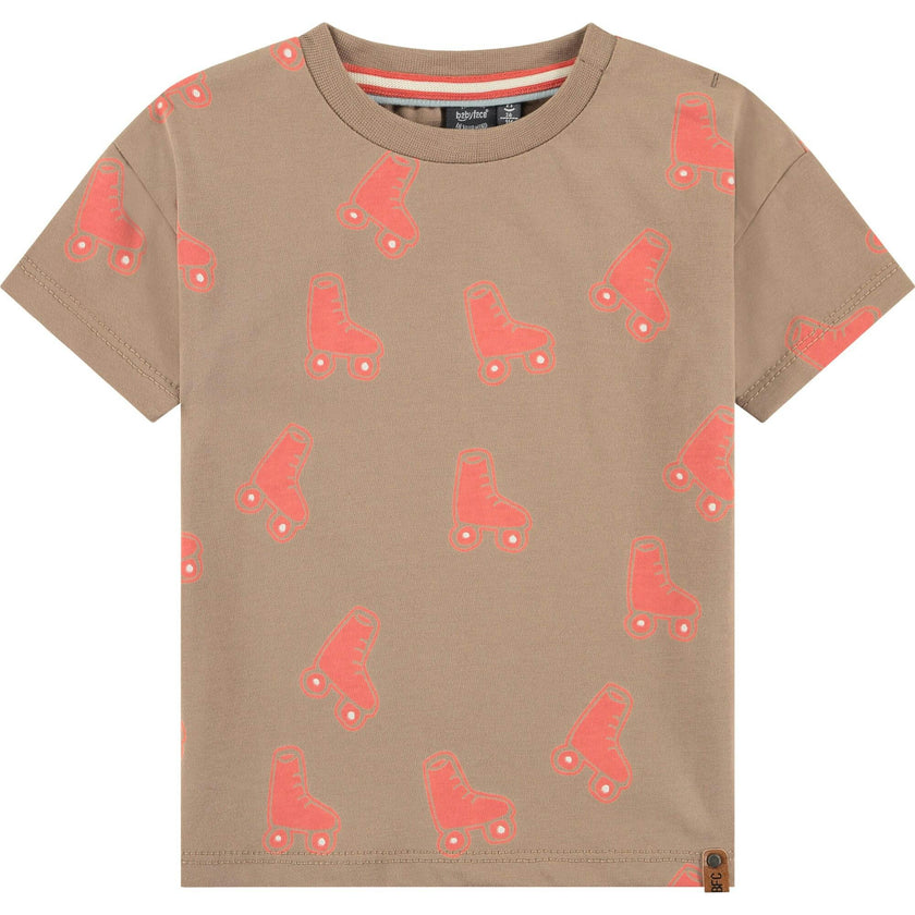 All-Over Roller Skate Graphic Print T-Shirt