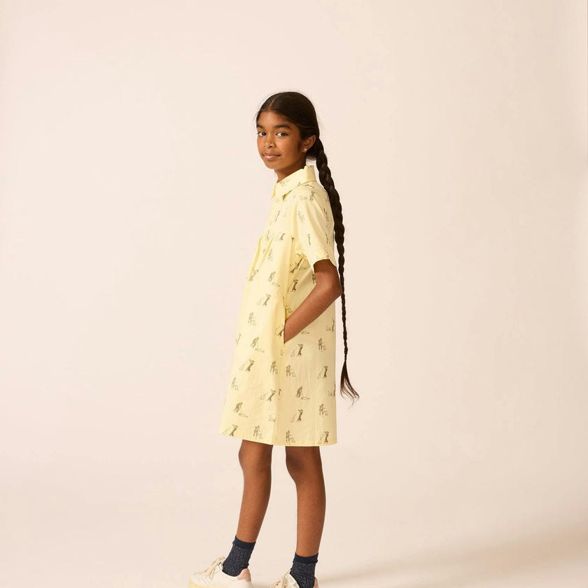 Shirtdress in Pale Yellow Duet