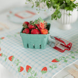 Strawberry Picnic Gingham Table Runner