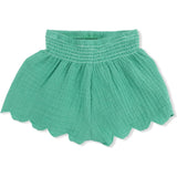 Solid Muslin Ming Green - Scallop Short