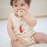 Cherry Duo Beaded Silicon Pacifier Clip