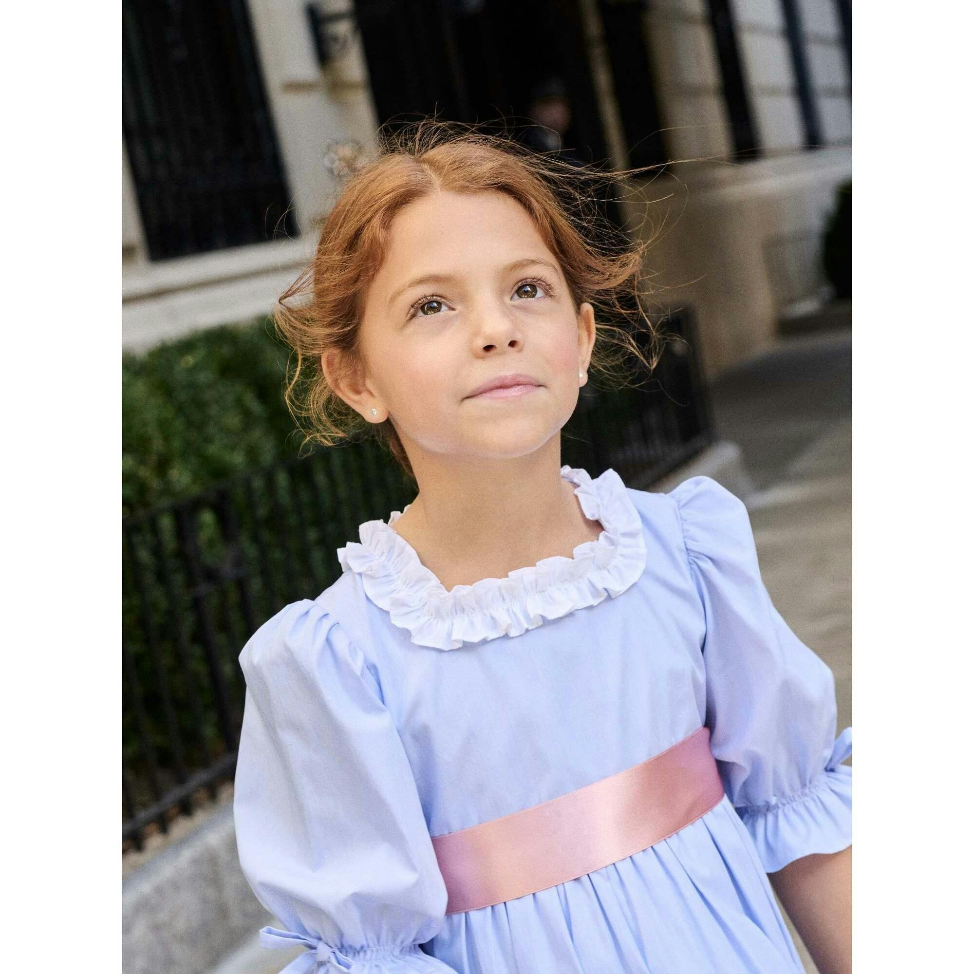 Nicky Hilton x La Coqueta Blue Stripe Milou Girl Dress