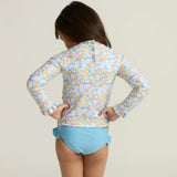 girls jasmine blossom ruffle rashguard set