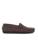 Plain 015 Walker Moccasins, burgundy gomatti leather with hearts