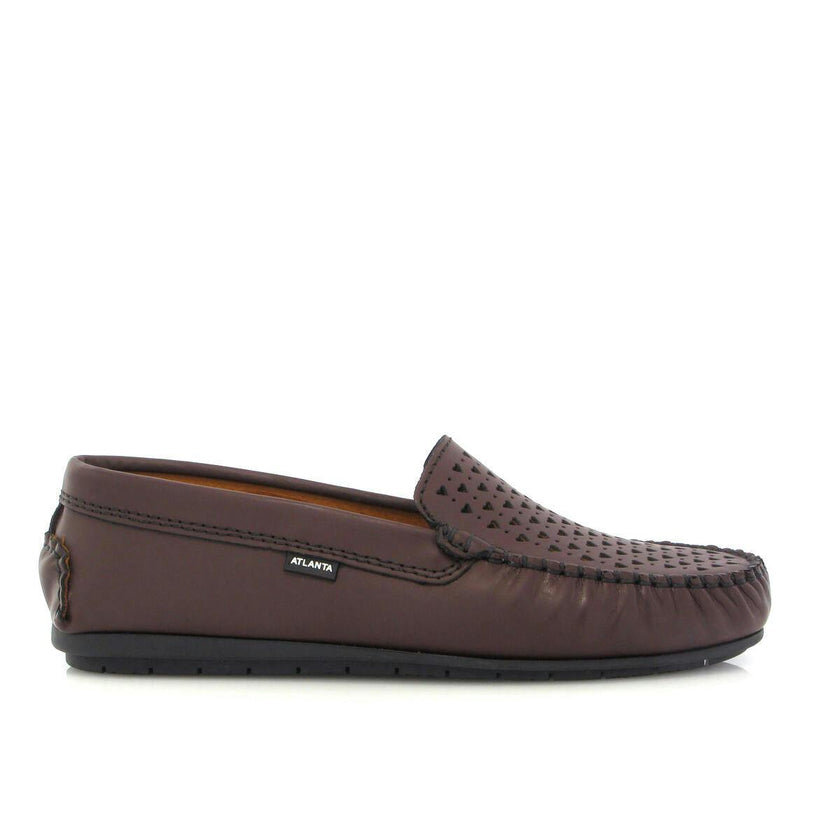 Plain 015 Walker Moccasins, burgundy gomatti leather with hearts