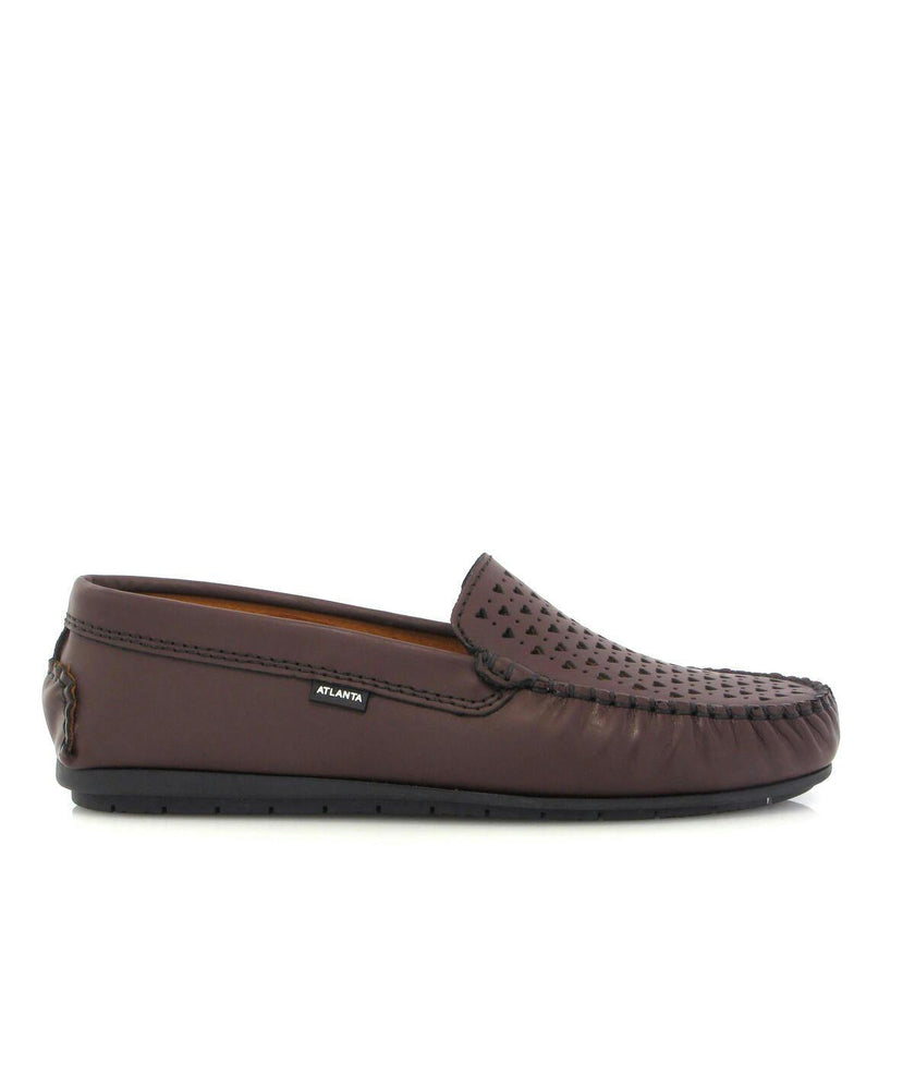 Plain 015 Walker Moccasins, burgundy gomatti leather with hearts