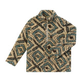 MACCHU sherpa brown//teal multi stripe