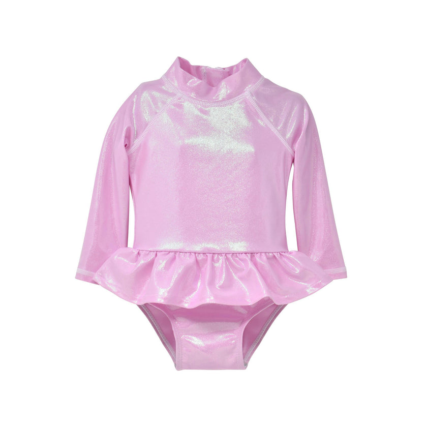 UPF 50+ Alissa Infant Ruffle Rash Guard Swimsuit