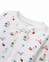 Baby's Pima Romper in Woof de Noël