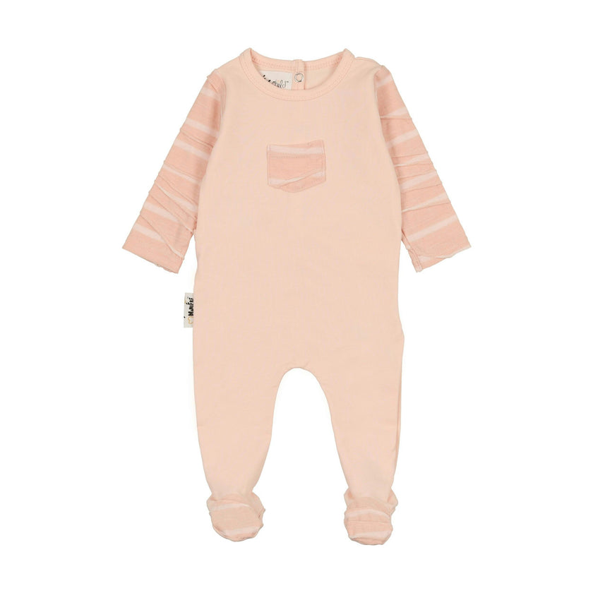Textured Stripe Footie