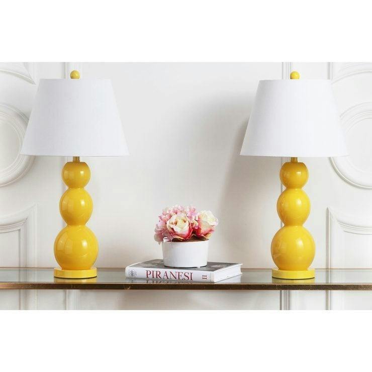 Set of 2 Jayne Three-Sphere Glass Lamps