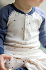 Brix Henley Romper - Peak / Steel