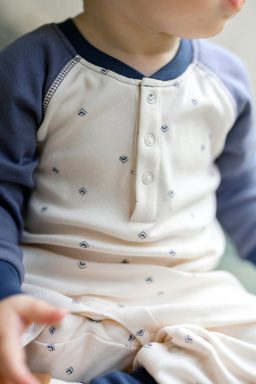 Brix Henley Romper - Peak / Steel