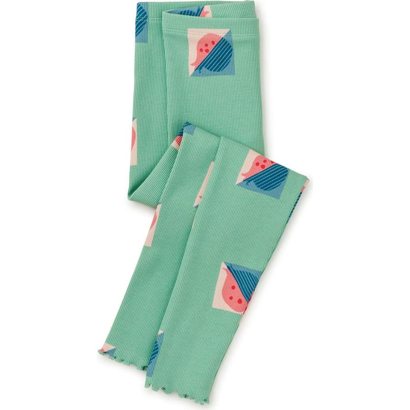 Modern Print Ribbed Leggings, Multi