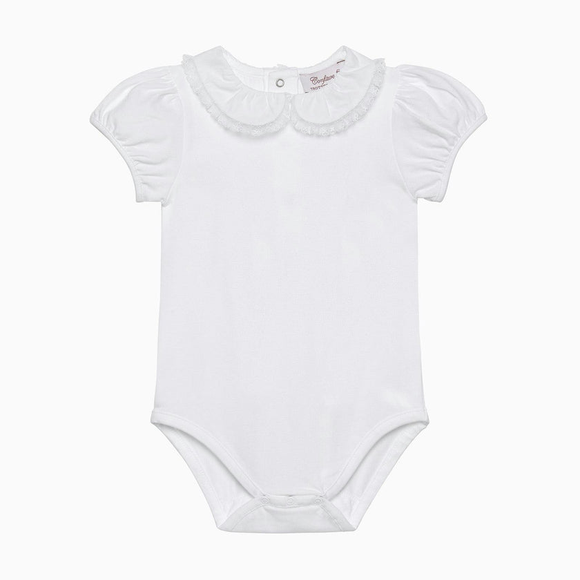 Baby Short-Sleeved Evelyn Trim Bodysuit