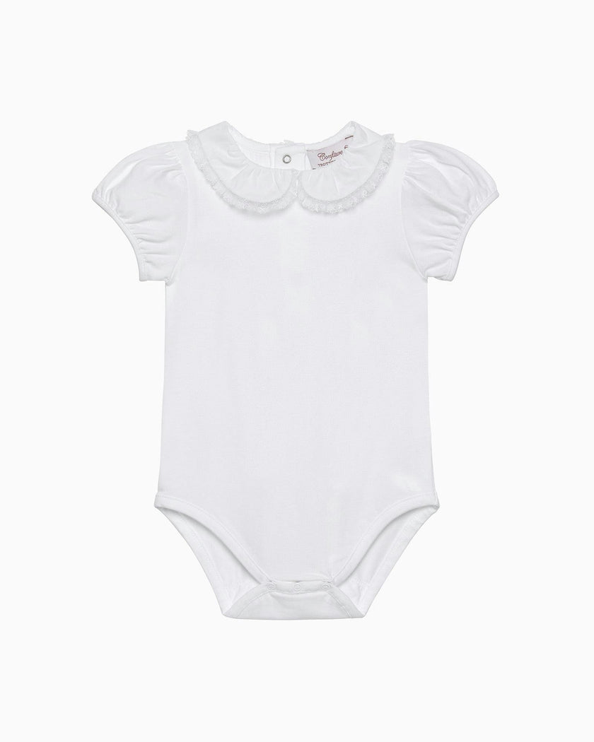Baby Short-Sleeved Evelyn Trim Bodysuit