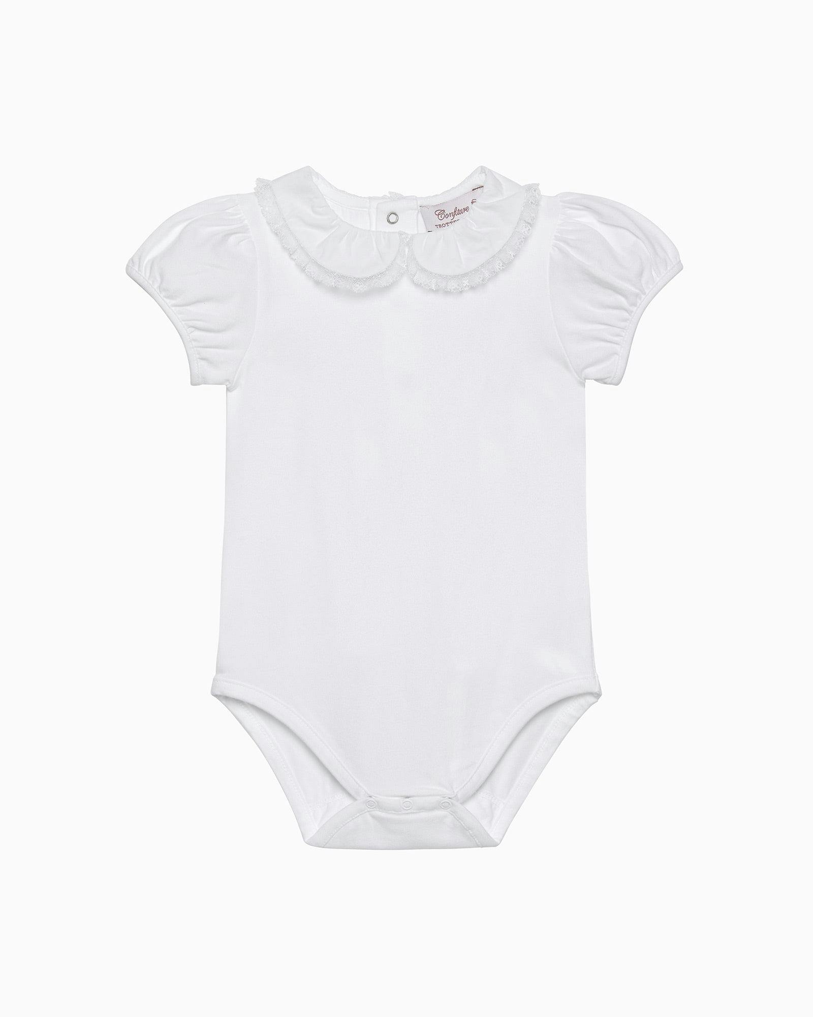 Baby Short-Sleeved Evelyn Trim Bodysuit