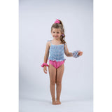 Pink Dots Smocked Swimsuit, Dots