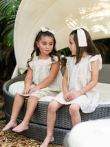 Lemon Blossom Flutter Sleeve Dress